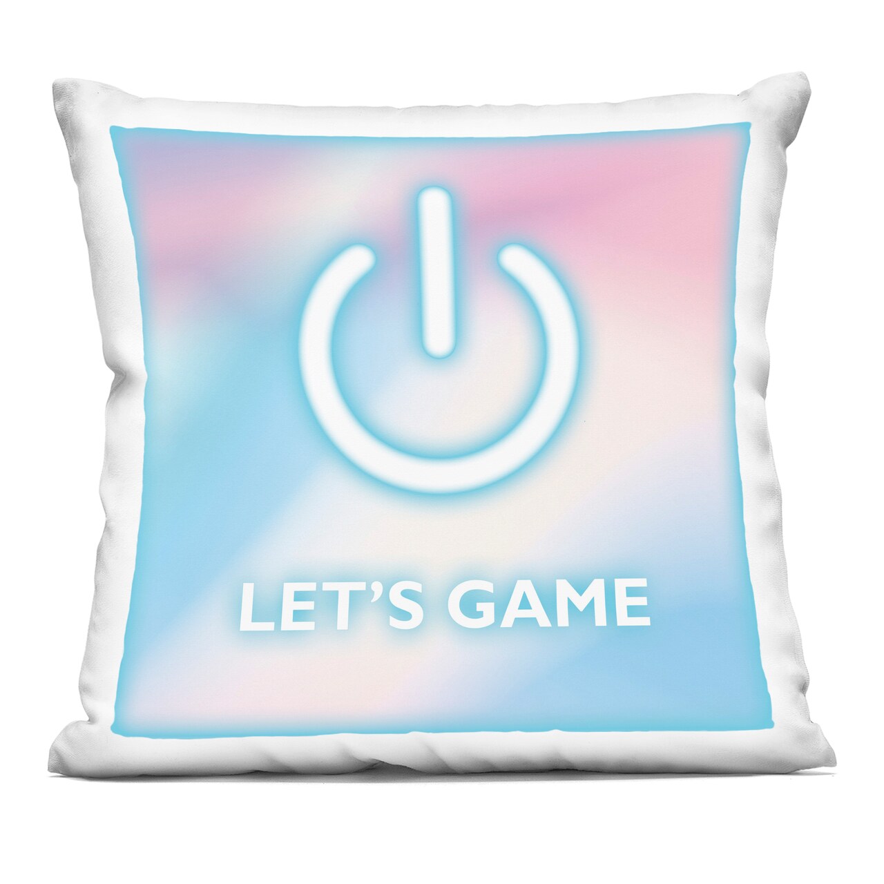 Stupell Industries Pastel Let's Game Power Symbol Decorative Printed Pillow design by Masey St. Studios, 18 x 7 x 18